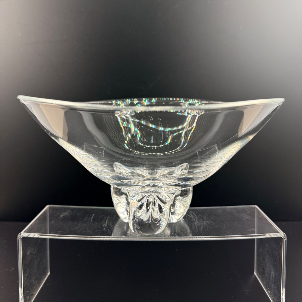Steuben Trillium Crystal‎ Console Bowl Donald Pollard #8089